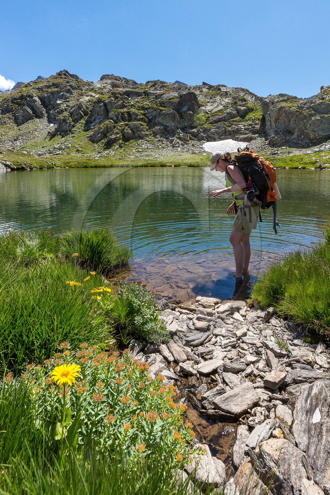 Saint-Paul-sur-Ubaye, Maljasset, col du Longet, Lac Bes inférieur