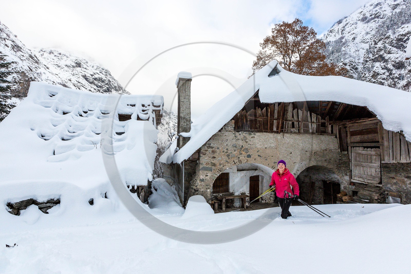 La Chapelle-en-Valgaudemar, hameau du Casset, ski nordique