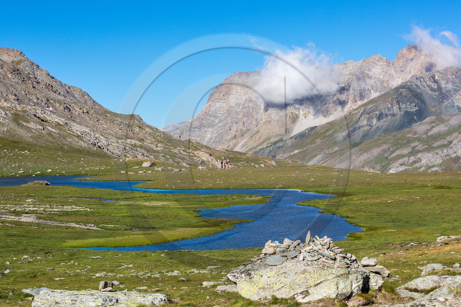 Saint-Paul-sur-Ubaye, Maljasset, col du Longet, Lac du Longet