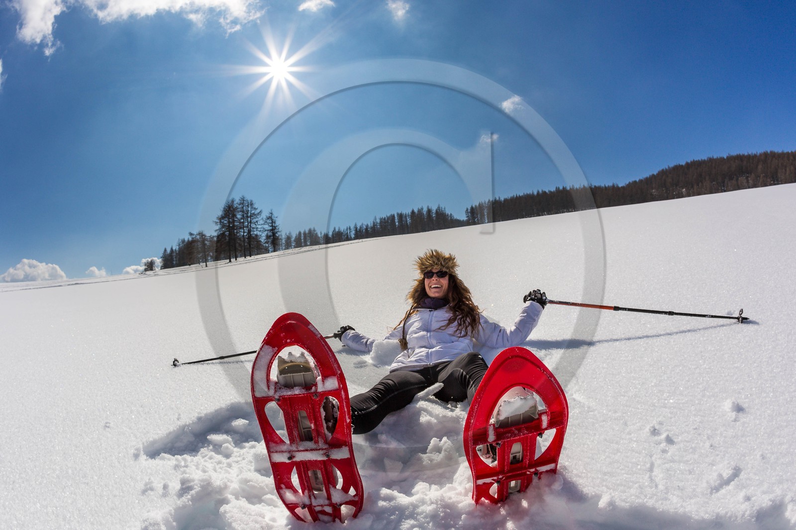 vallée de l'Ubaye, randonnée en raquettes à neige