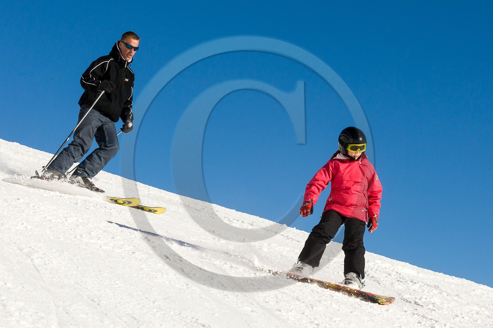 Ski piste famille
