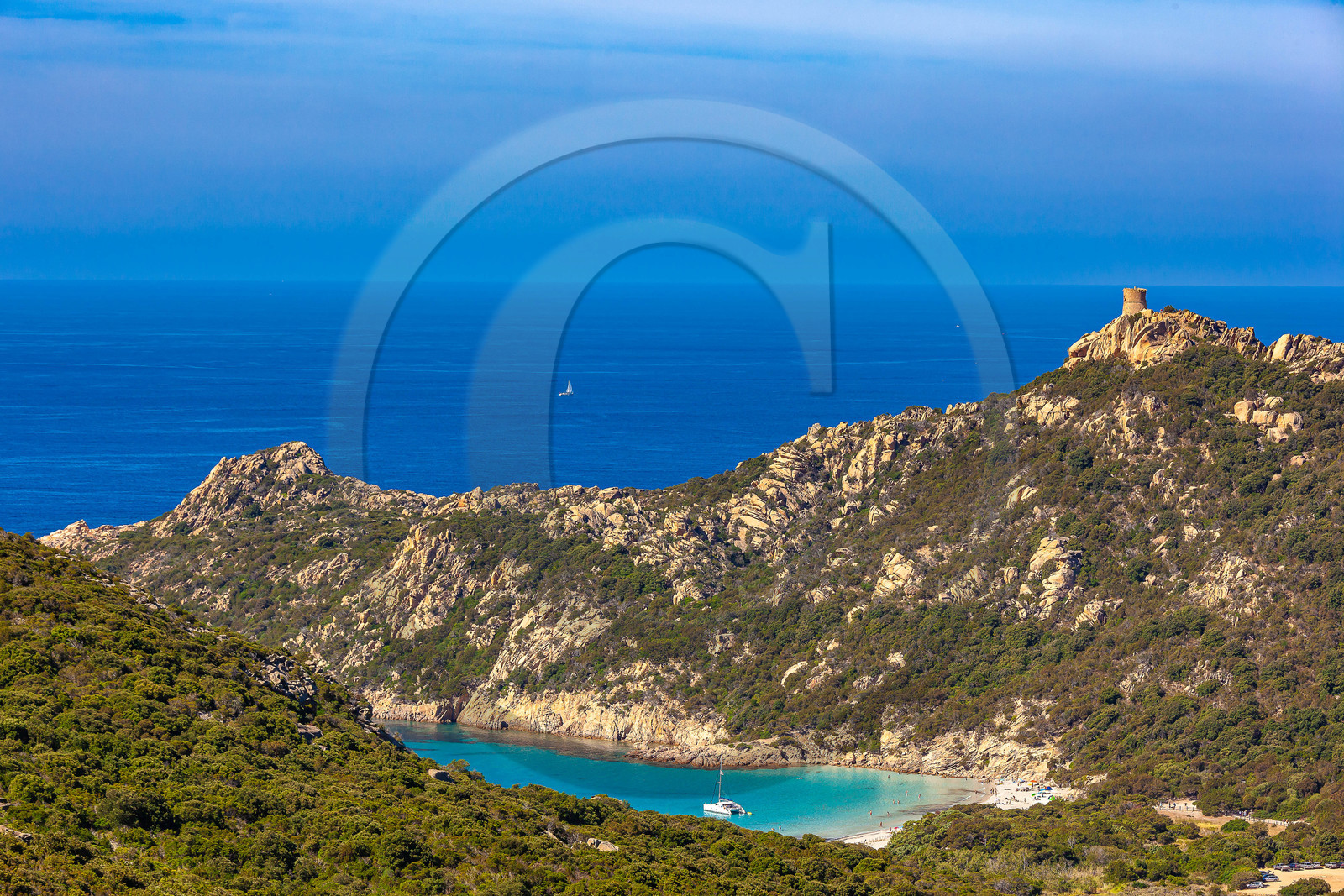 Tour génoise de Roccapina, Plage et Cala di Rocapina