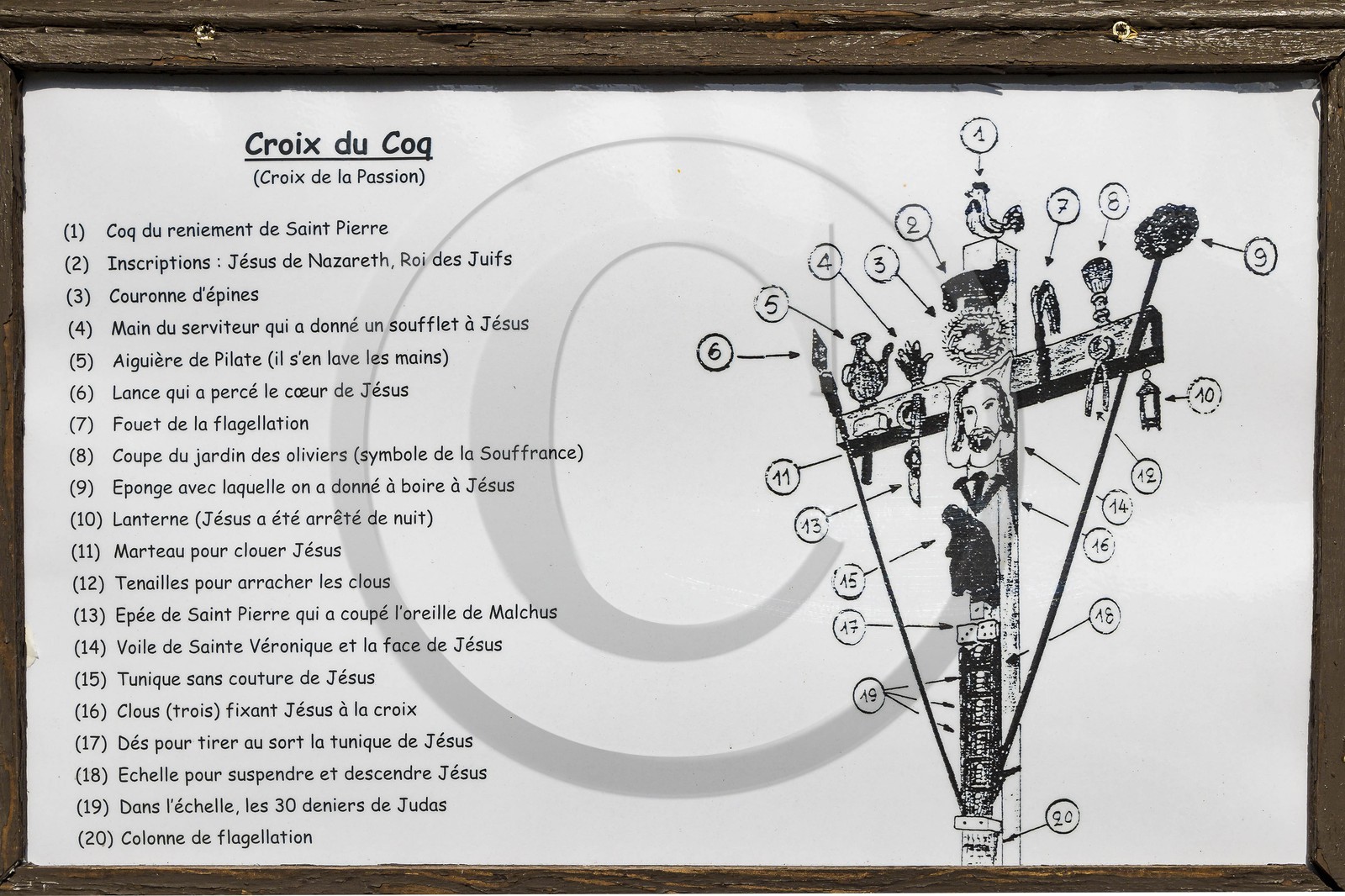 Bessans, croix du Coq, Croix de la Passion