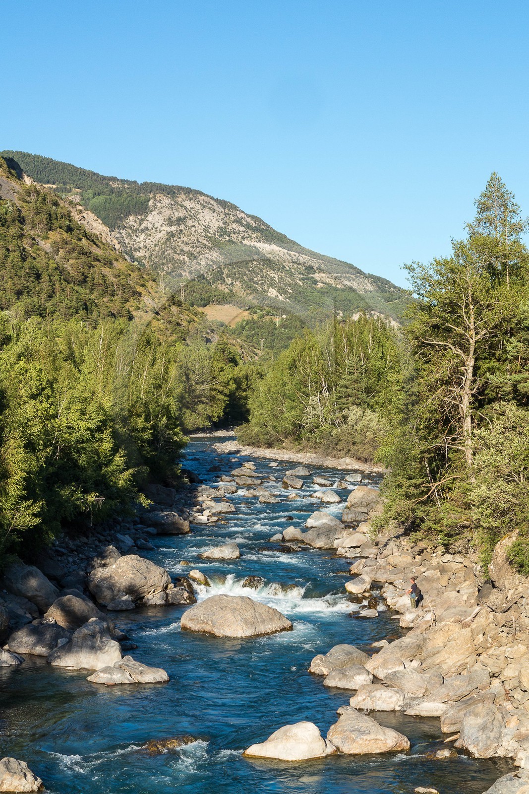 pêche en rivière l'Ubaye à Méolans-Revel