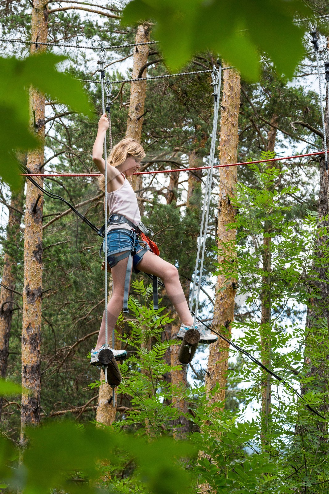 Barcelonnette, Jungle Park, parc aventure, parcours acrobranche, grimper dans les arbres