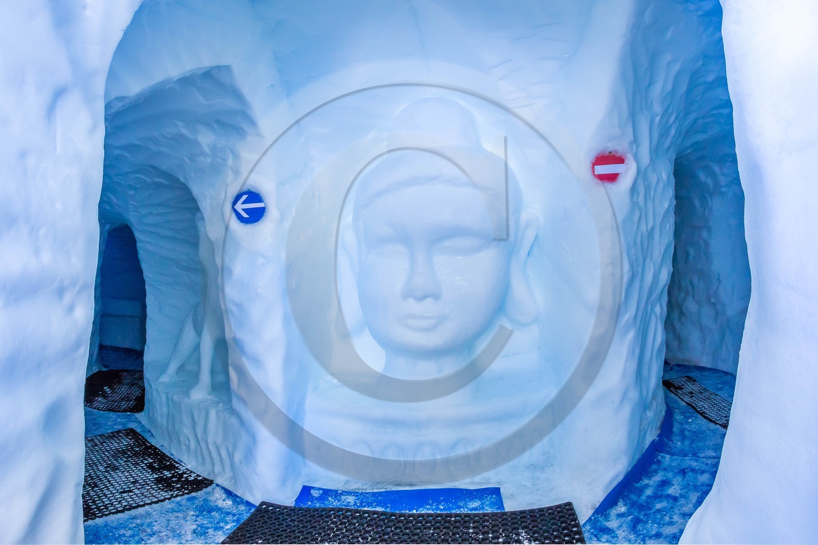 Les Orres, sculpture sur neige