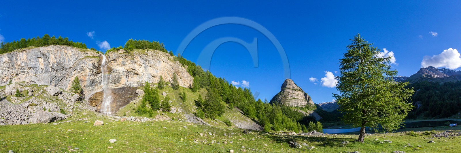 Jausiers, Lac des Sagnes, cascade du Pisson