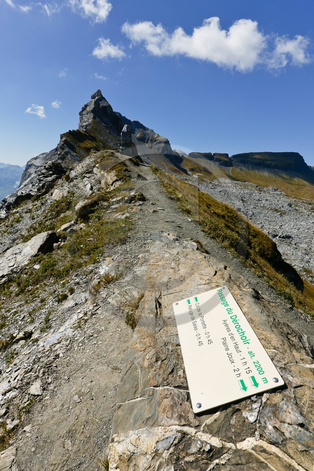 Réserve naturelle de Passy, Le passage du Dérochoir et le Mont-Blanc