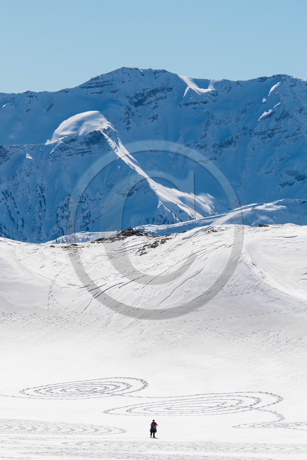 Serre-Chevalier, Snow drawings, une œuvre de l'artiste Sonja Hinrichsen