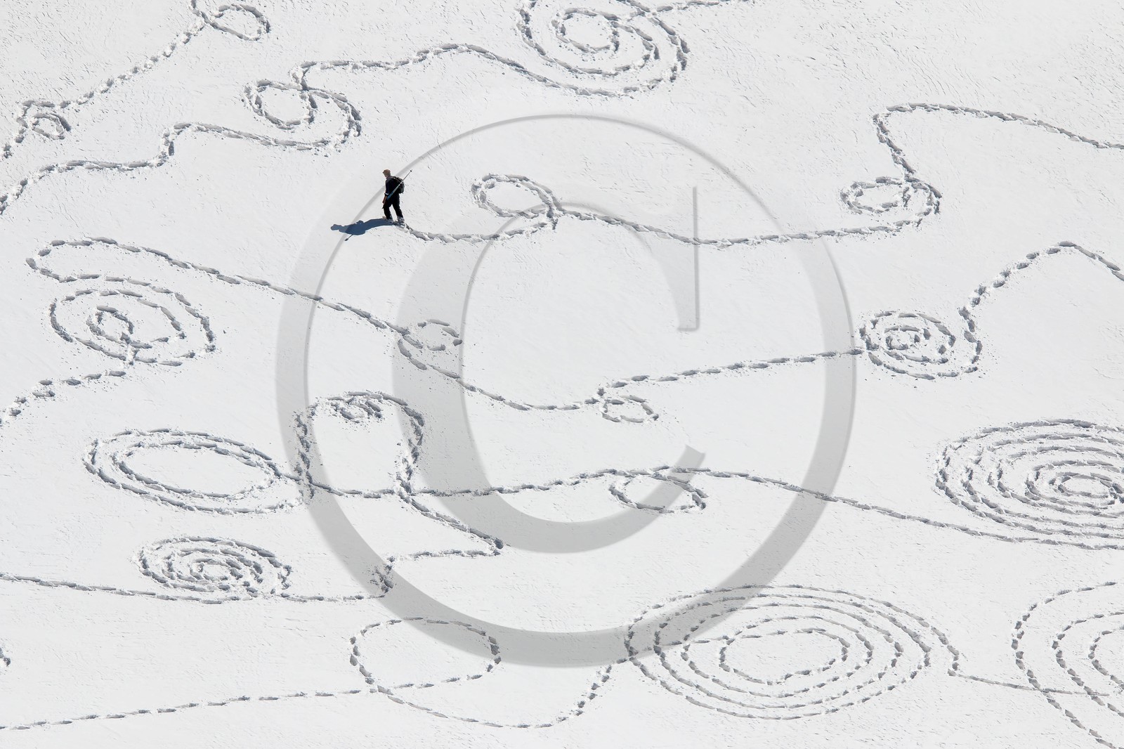 Serre-Chevalier, Snow drawings, une œuvre de l'artiste Sonja Hinrichsen