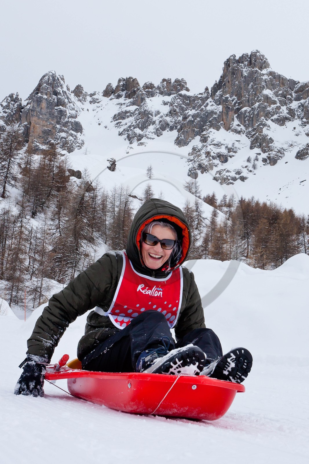 Pays de Serre-Ponçon, Réallon et La Ripaaa, piste de luge 100% naturelle