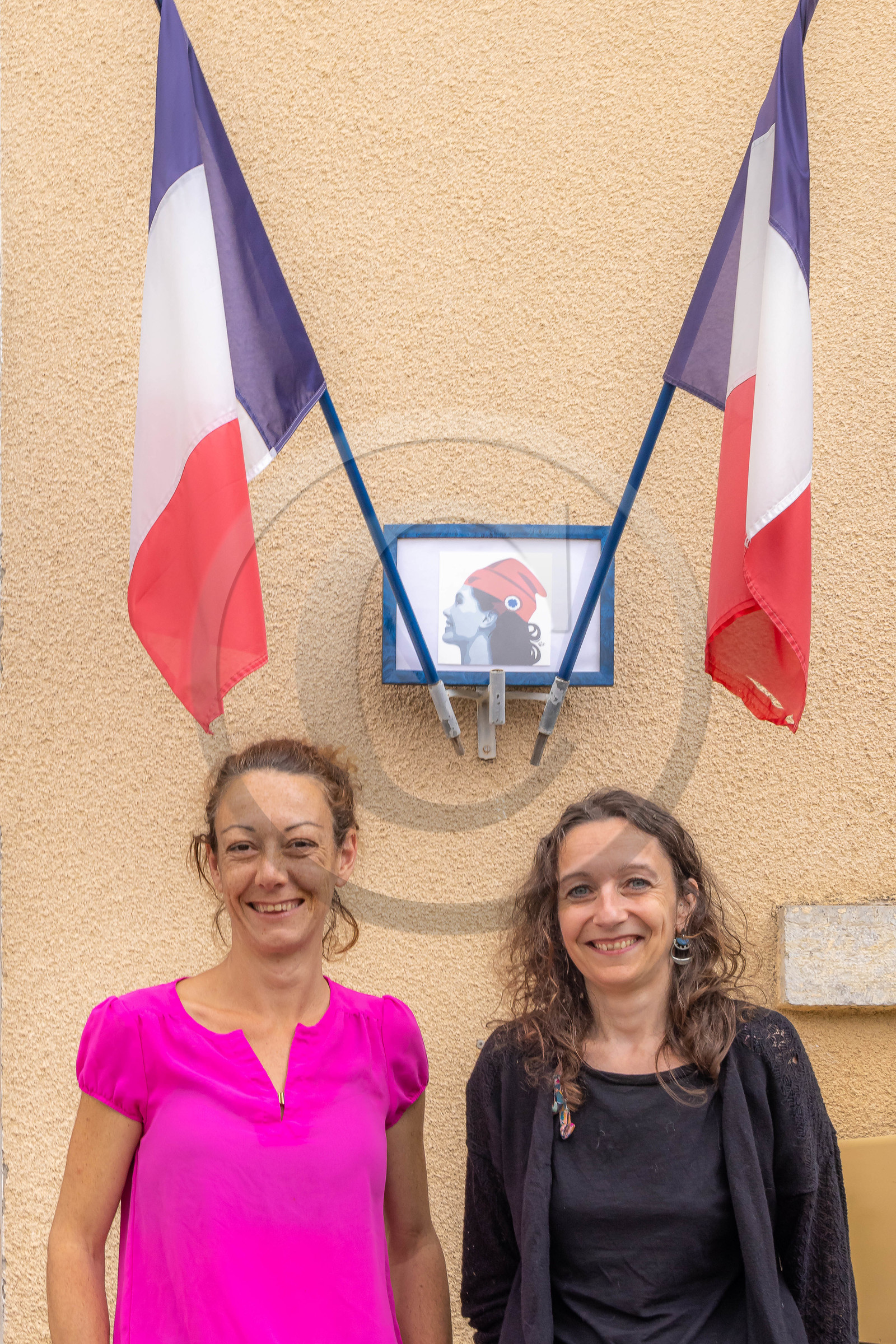 Clamensane, Charlotte Plazanet, maire et Emilie Vautrin adjointe