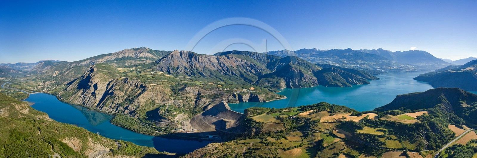 Lac de Serre-Ponçon, Le Barrage et le bassin de compensation, Espinasse,