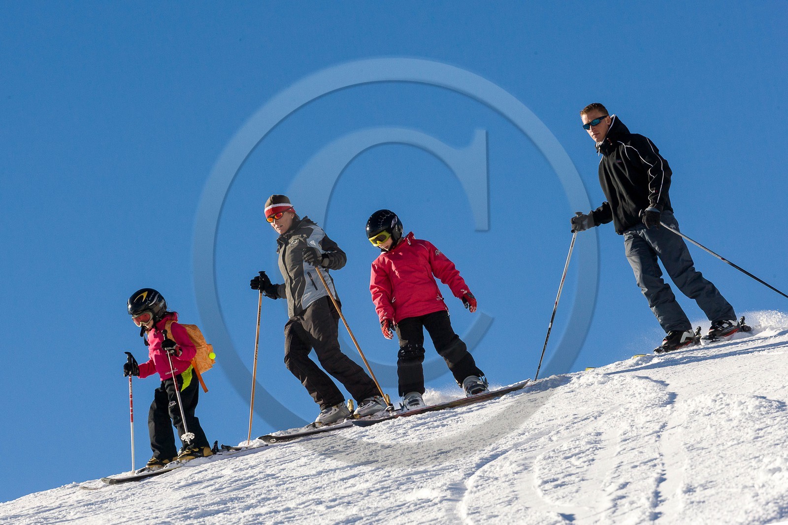 Ski piste famille