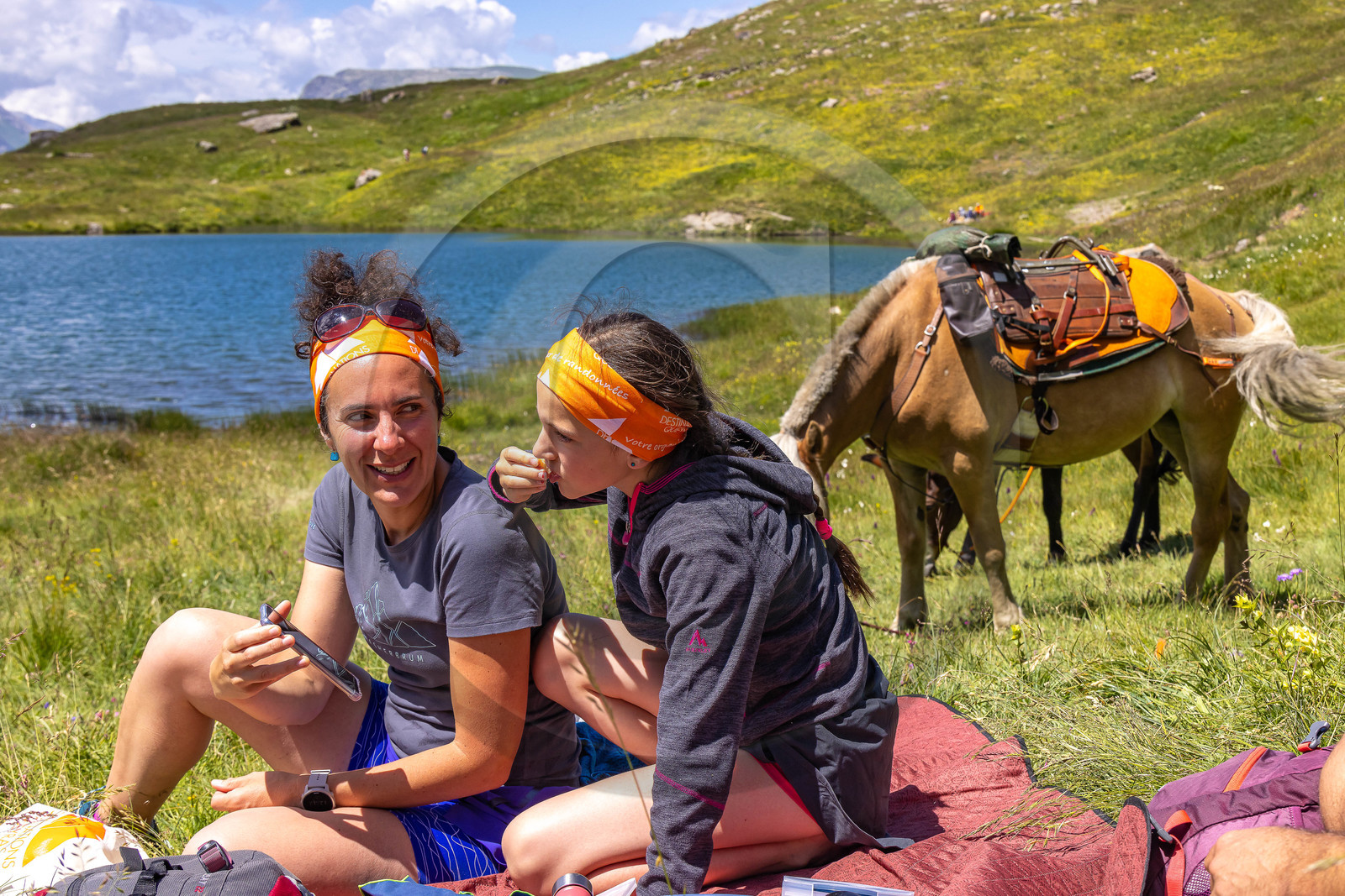 Trek famille avec animaux de bats