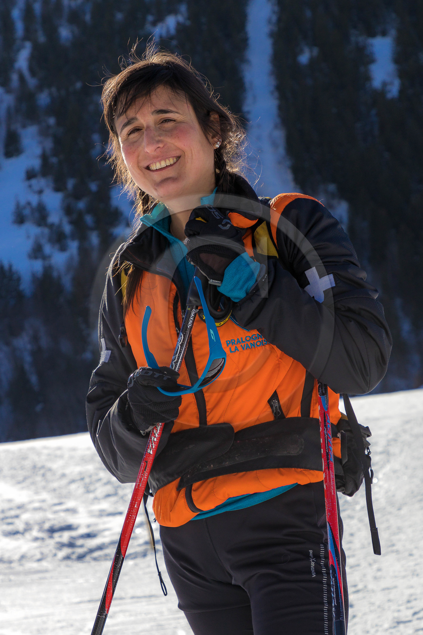 Aurélia, pisteuse-dameuse du domaine nordique