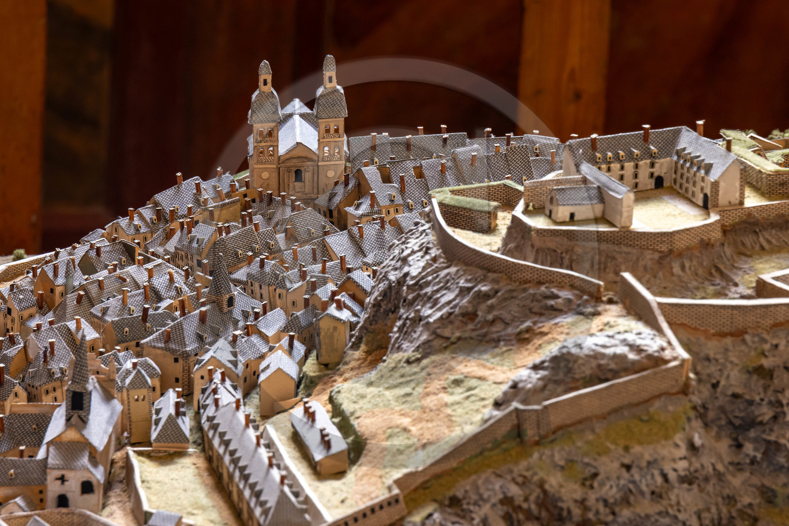 Copie du plan-relief de Briançon conservée dans la salle d’audience de l’ancien tribunal