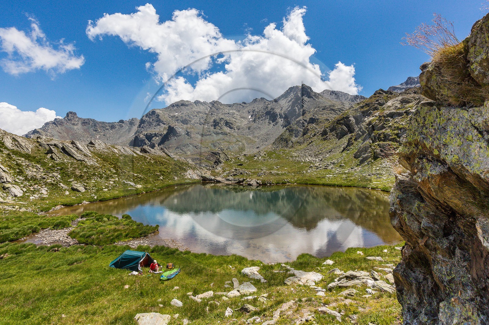 Saint-Paul-sur-Ubaye, Maljasset, col du Longet, Lac Bes inférieur